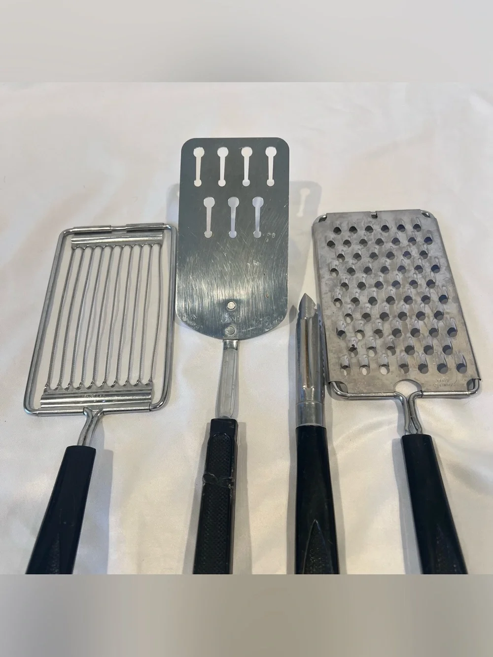 Vintage EKCO USA 4 Pc Kitchen Utensil Set Stainless Steel